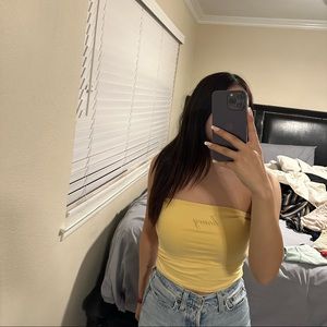 Brandy Melville yellow tube top